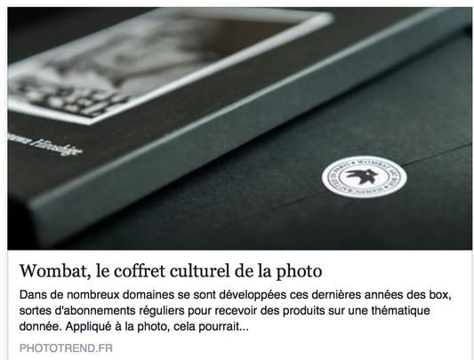 Wombat dans Phototrend